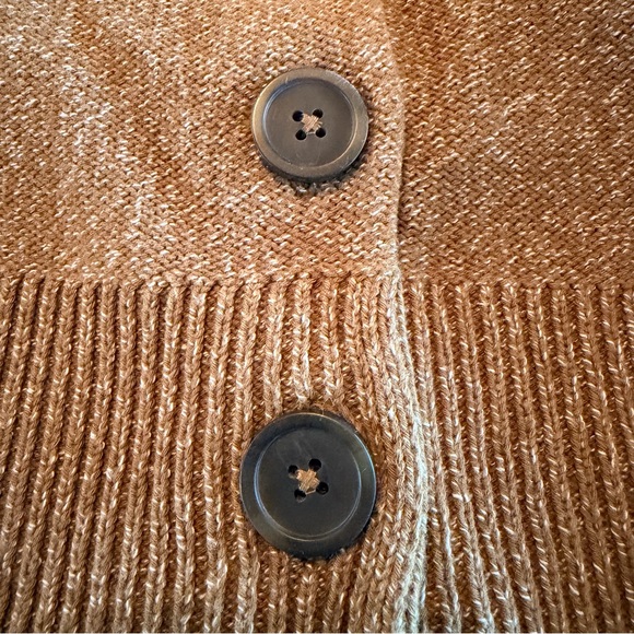 Madewell Broadway cotton knit button-front cardigan sweater olive green/brown - Picture 5 of 8